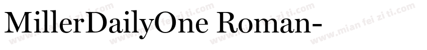 MillerDailyOne Roman字体转换